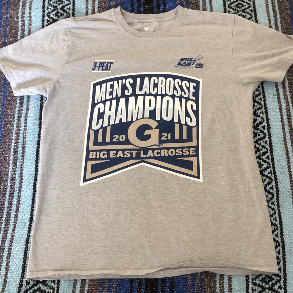 Georgetown University 2021 Big East Lacrosse Champs Tee Shirt
